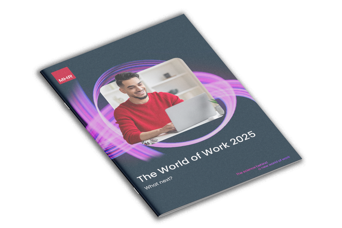 A4 guide reading 'The World of Work 2025: What next?'