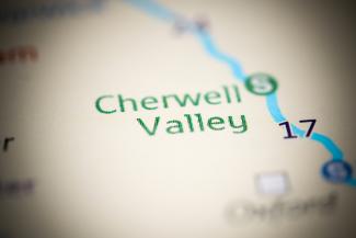 A map showing Cherwell Valley