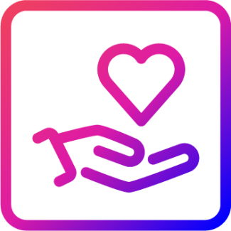 Illustration depicting a hand holding a heart
