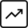 Arrow icon showing a decrease then an increase