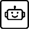 Icon with a happy robot