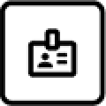 Icon of an ID badge