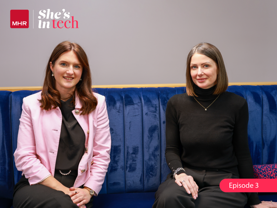 A still from  She's in Tech episode three, featuring Rosie North and Chloe Bryars