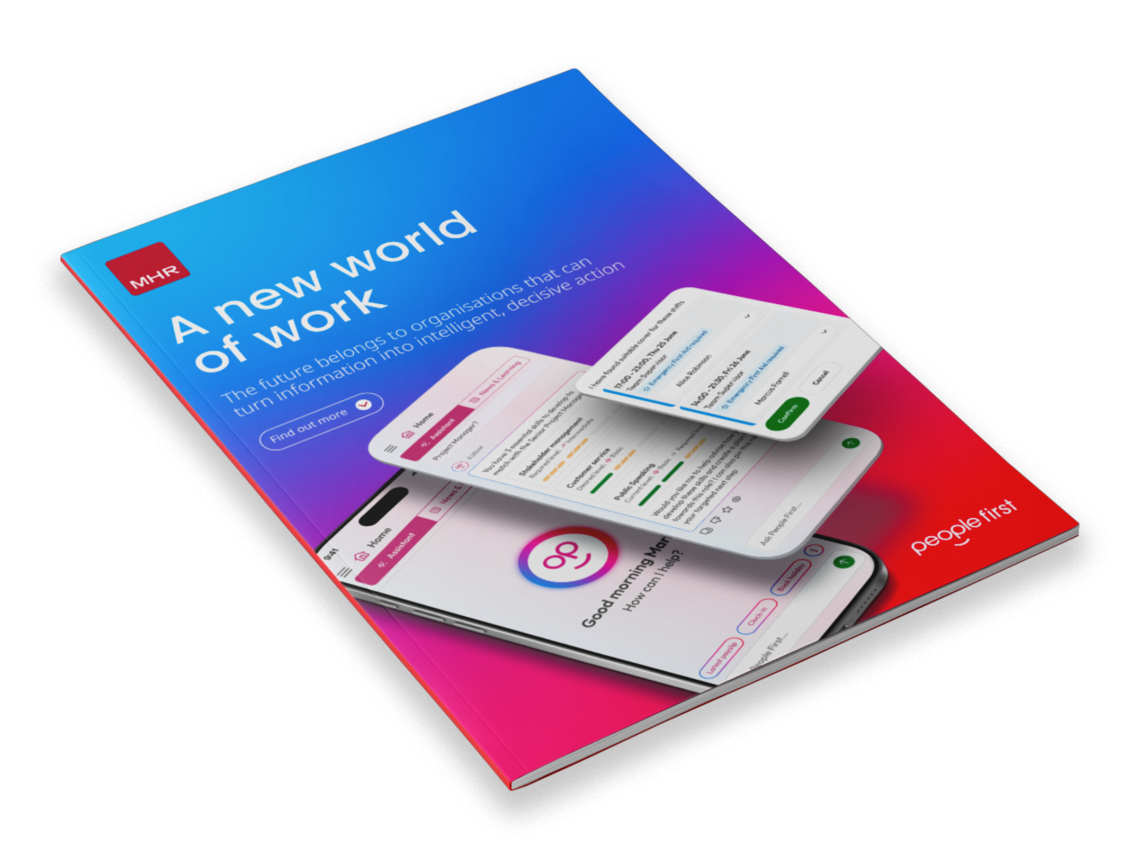 Front page view of the People First brochure