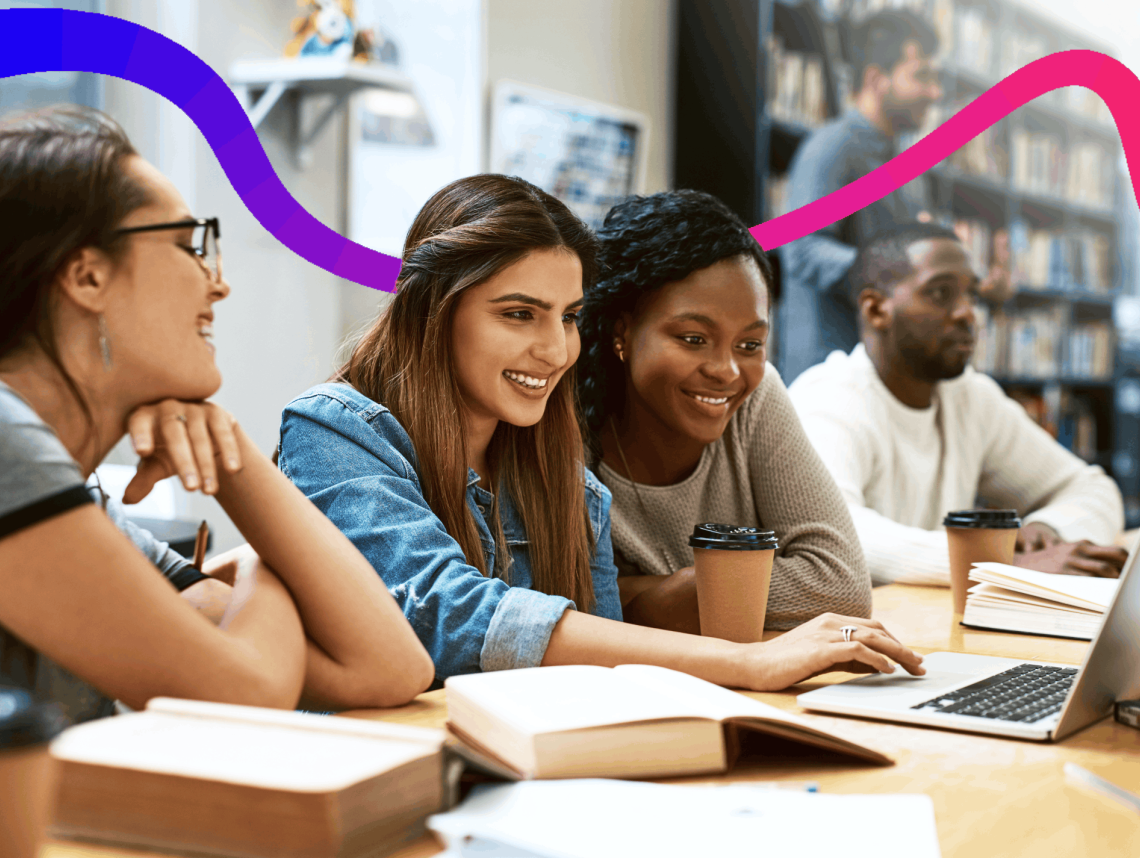 University students studying