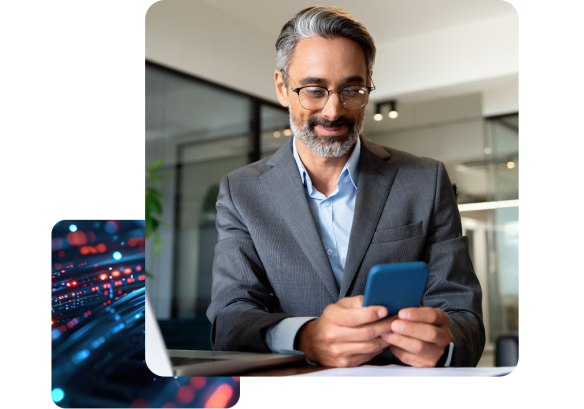 Government worker accessing his payroll in real-time on his phone using MHR's People First