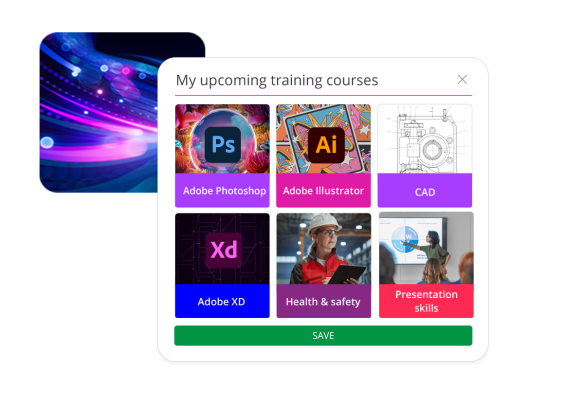 People First's Learning management system. Displaying different courses.