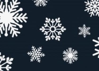 White snow flakes on navy background