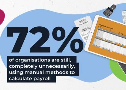 72% of organisations are still, completely unnecessarily, using manual methods to calculate payroll