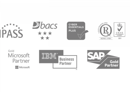 MHR Accreditations including: SOC 2, iPASS, BACS, Cyber essentials security plus, ISO 27001, ISO 9001, CIPD, Microsoft Gold Partner, IBM Business Partner, SAP Gold Partner, Payroll Assurance Scheme.