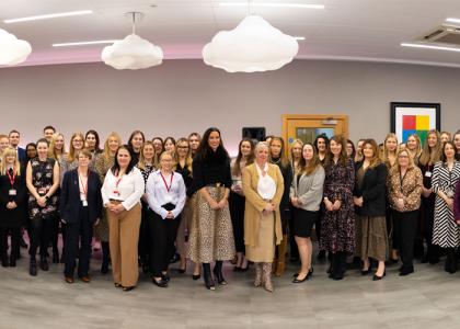 An image of employees at MHR celebrating International Women's Day 2023