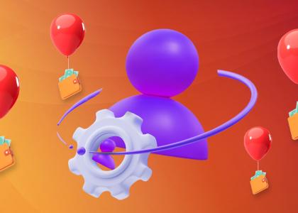 Challenges in recruitment and inflation blog header, showing a person icon with a clog, balloons with a wallet and cash.