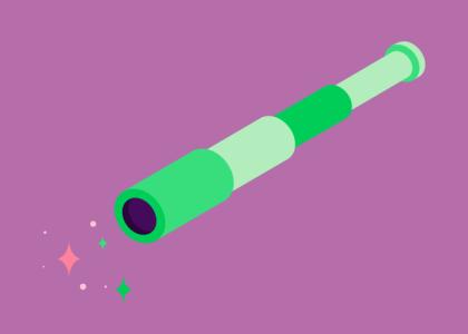 Illustration of a telescope