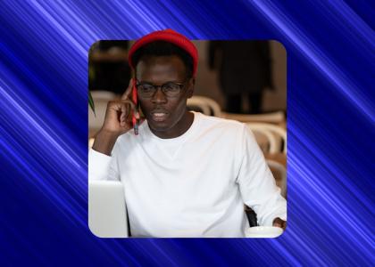 Image of a man making a phone call. 