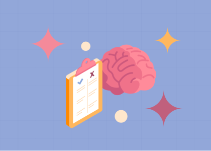 A brain and a clipboard.