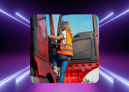 Image of a lorry driver. 