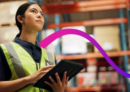 Person holding clip board