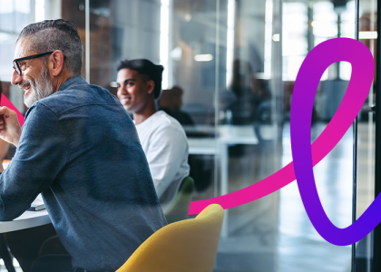 team discussion in an office