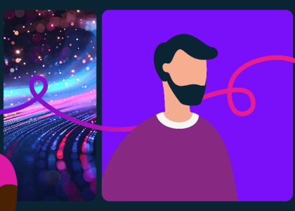 people illustrations and abstract images