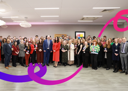 MHR employees at the international womens day breakfast