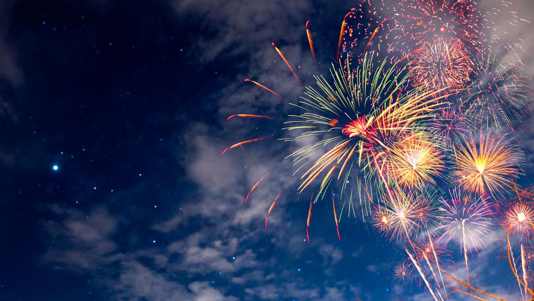 Firework display on New Years