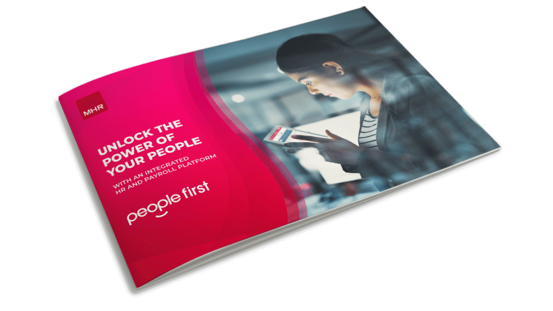 People First Brochure front cover, showing the title 'unlocking the power of your people' 