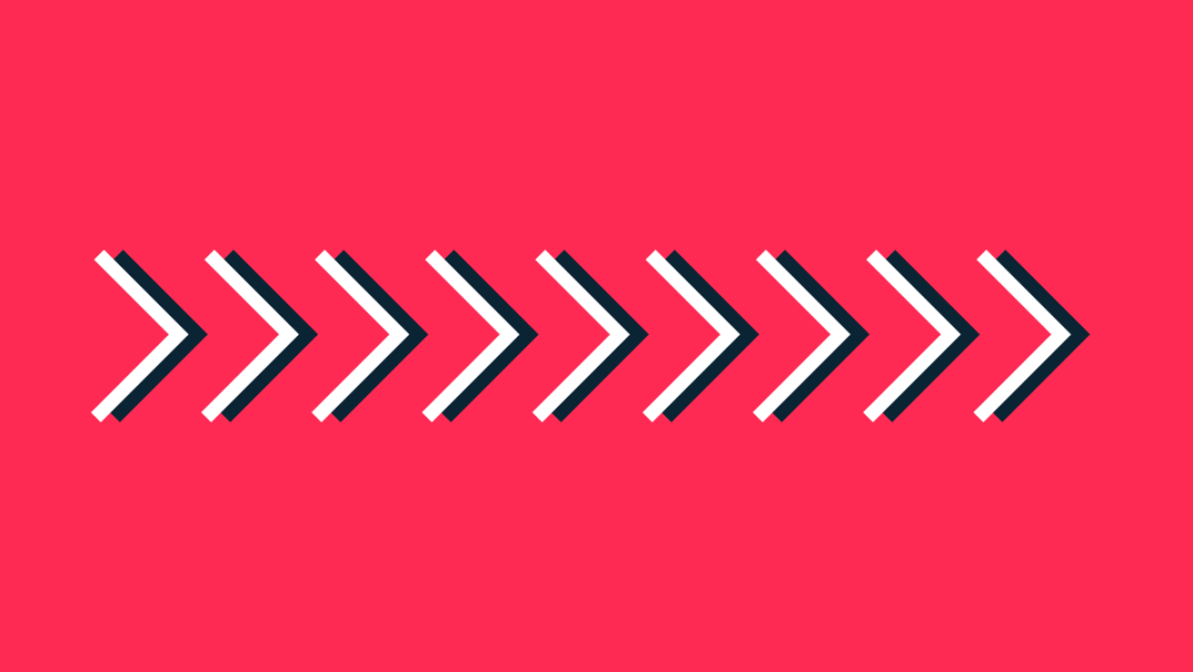 Illustration of a series of arrow heads pointing in a single direction