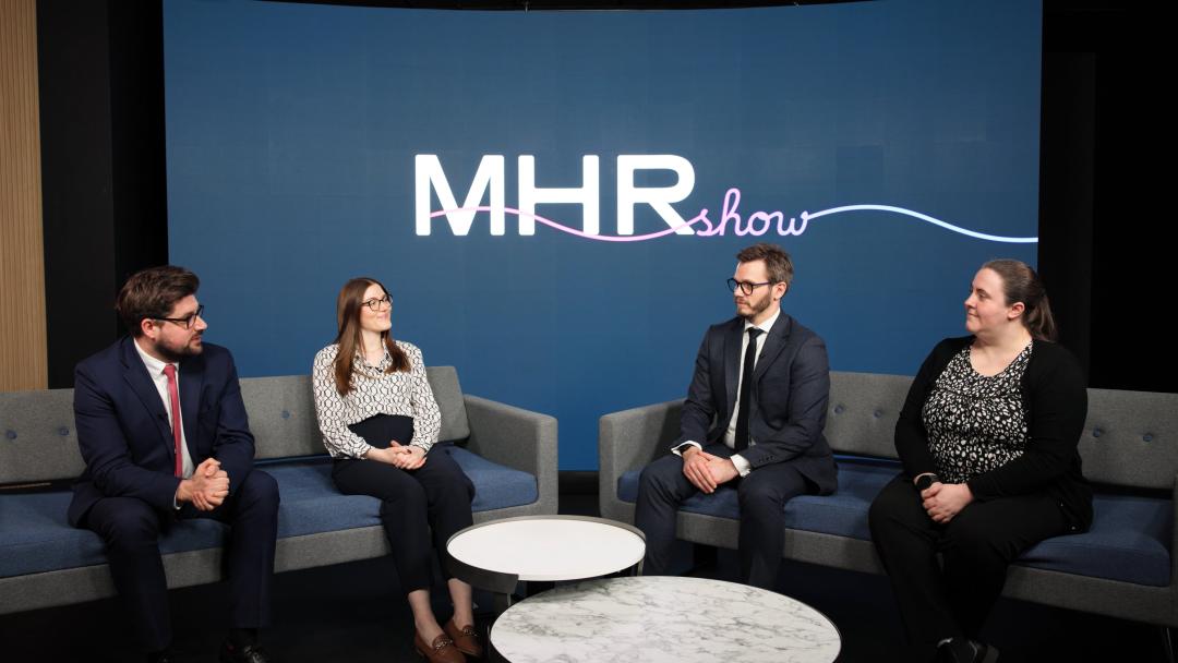 MHR Show hosts and guests James Manning and Rachel Dove 