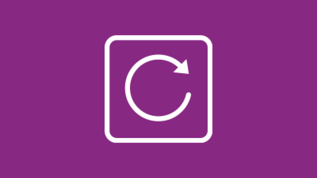 An arrow circling.