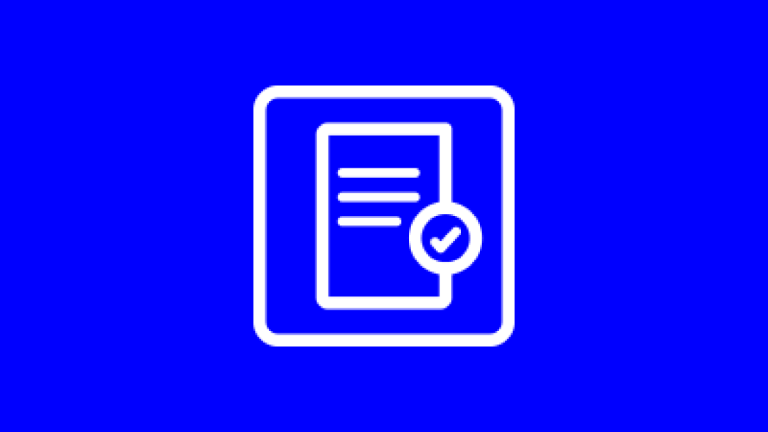 A compliance icon.