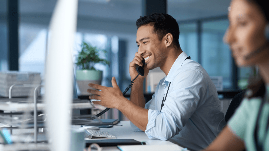 employee on the phone