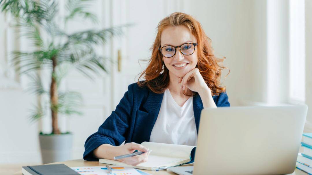 corporate woman smiling