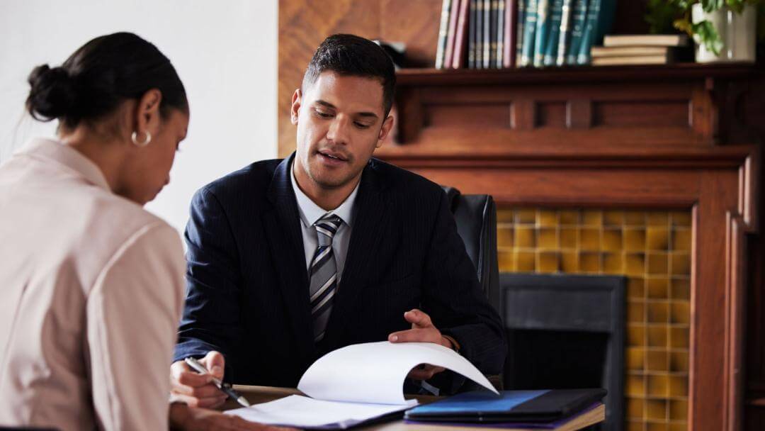 conversation in an office