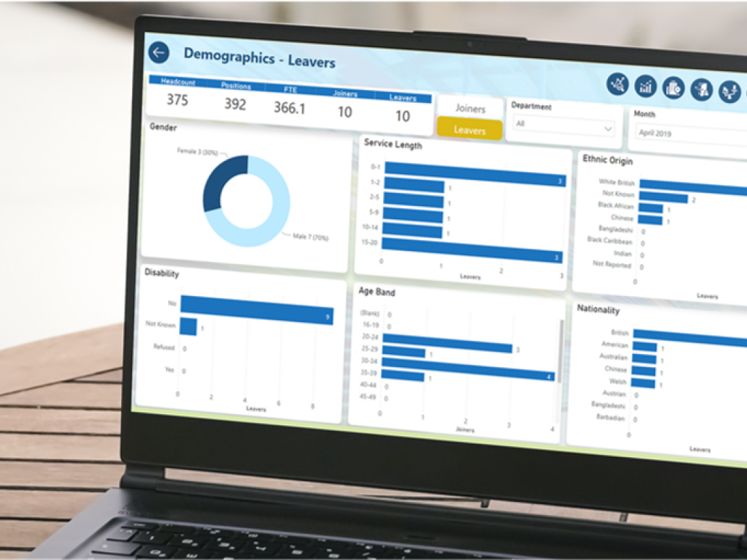 laptop and phone showing people analytics platform