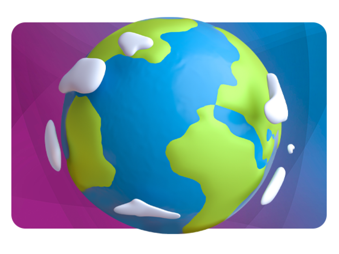 Globe in the design of Earth, representing sustainability