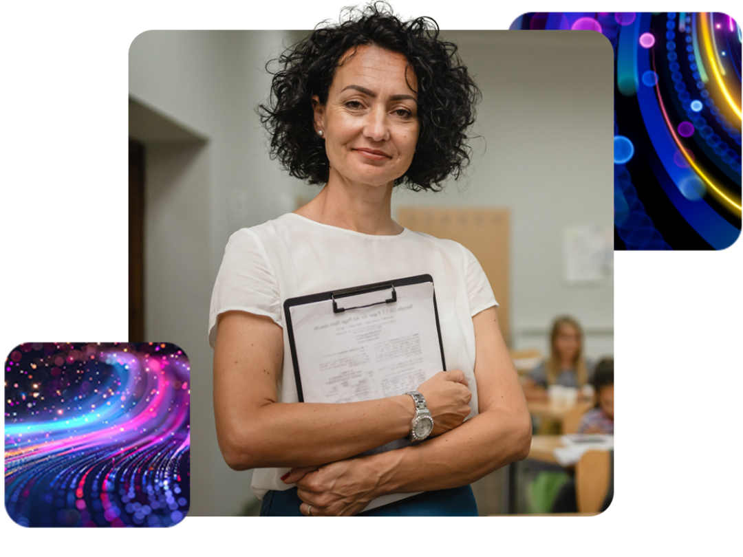 woman holding clipboard