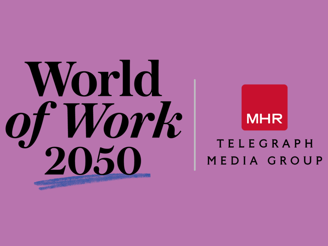 Logo representing MHR's World of Work 2050 partnership with Telegraph Media Group