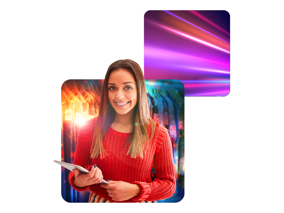 a lady working on an ipad.