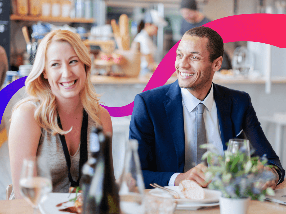 colleagues at a work event