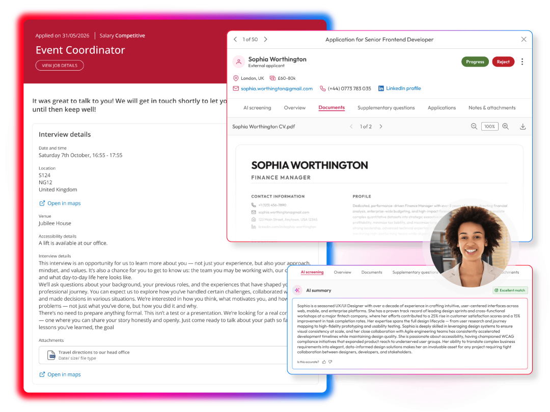 Screenshot to demonstrate recruitment module in People First platform