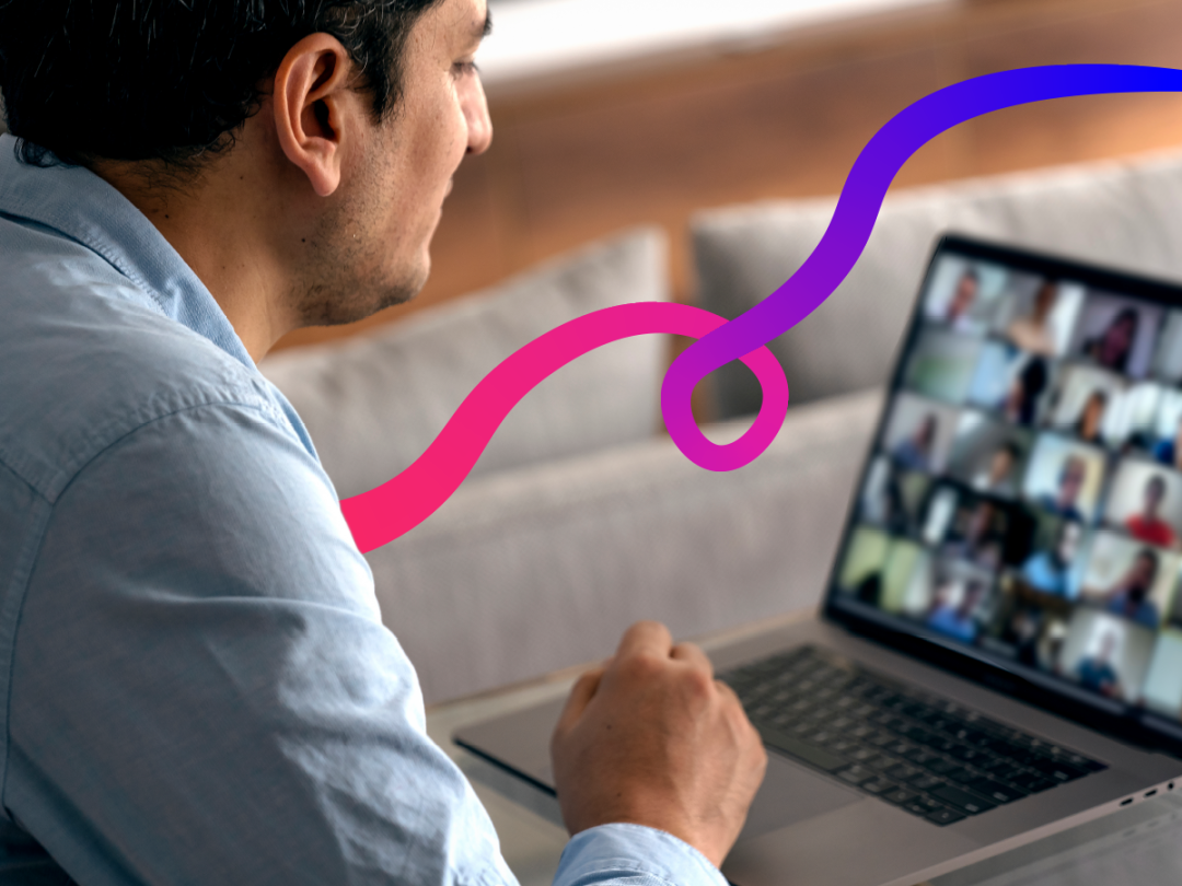 Man sat on video conference call