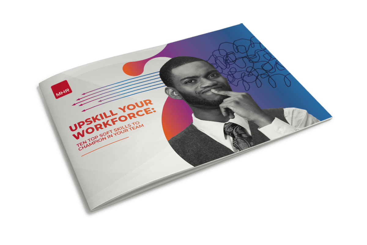 The ten top skills to champion in your team guide front cover showing a man thinking. 