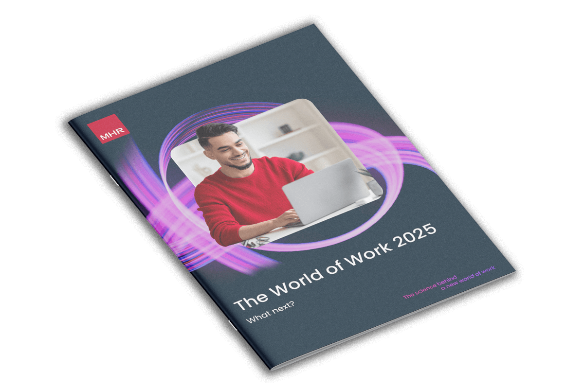 A4 guide reading 'The World of Work 2025: What next?'