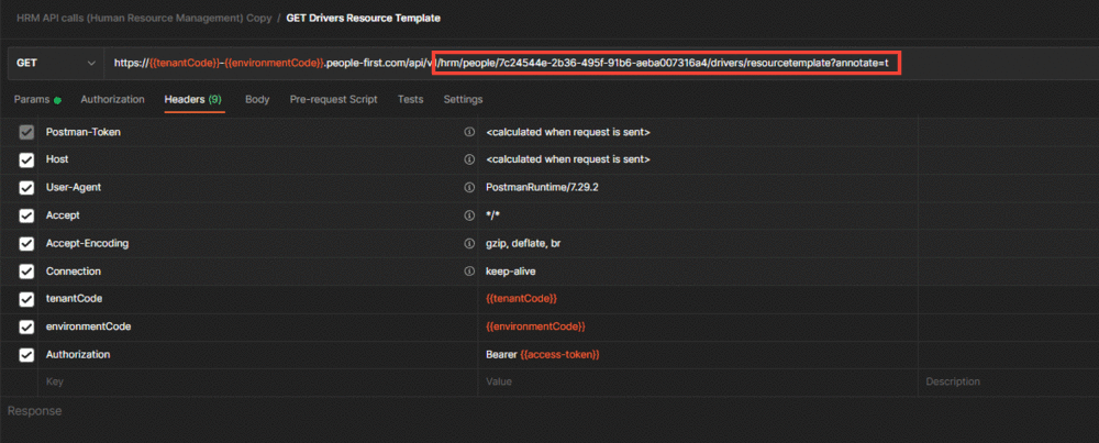 Screenshot to demonstrate Driver Resource Template