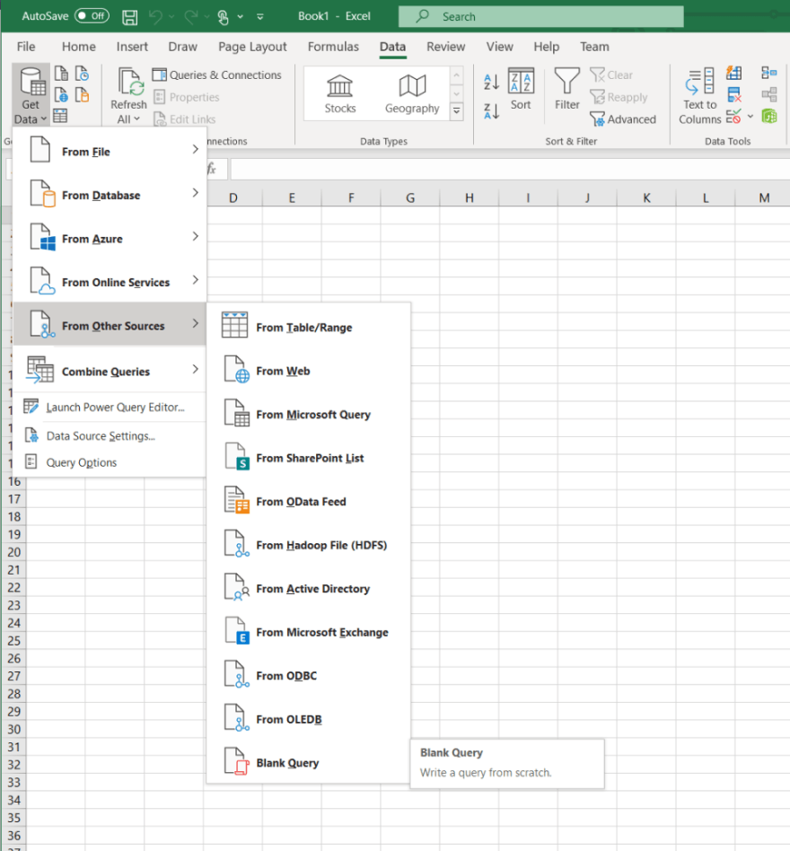 Screenshot demonstrating Power Query Editor in Excel