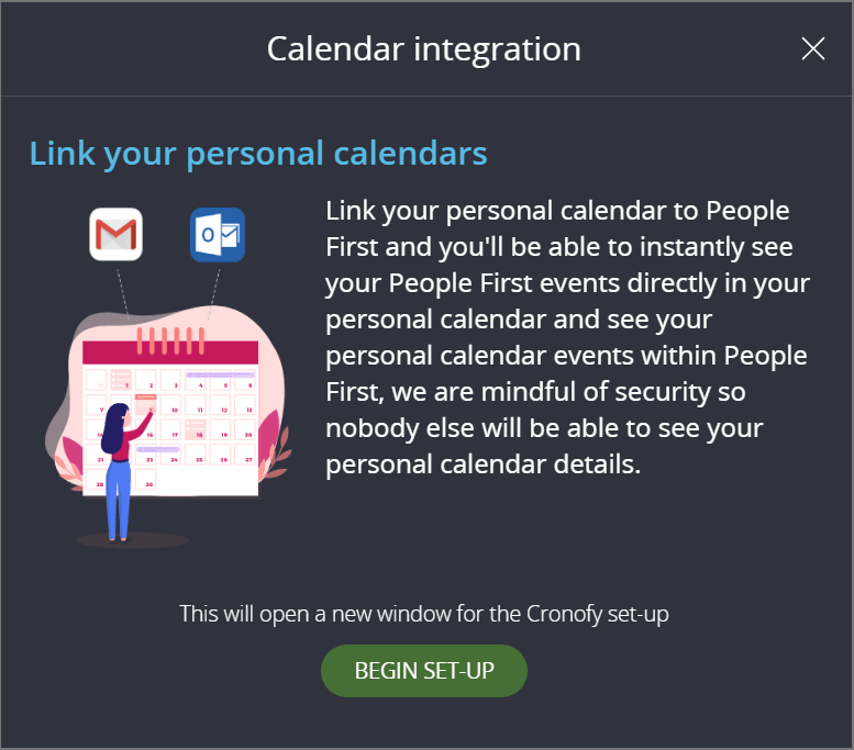 PF calendar integration