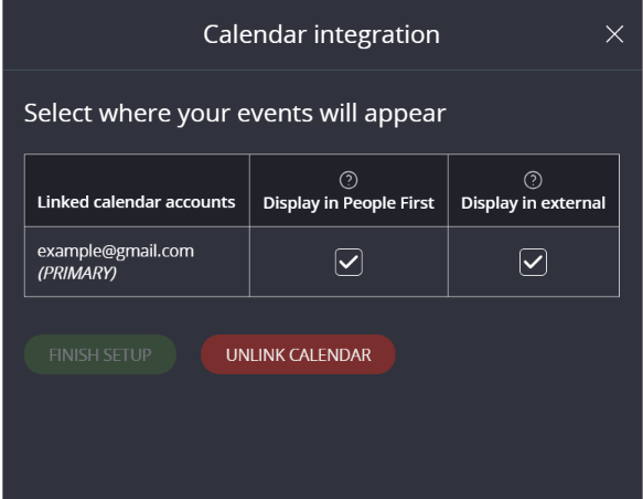 Calendar integration