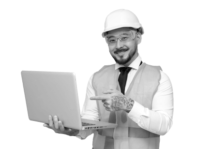 Construction employee able to work from anywhere with Construction ERP software, increasing his workforces efficiency. 