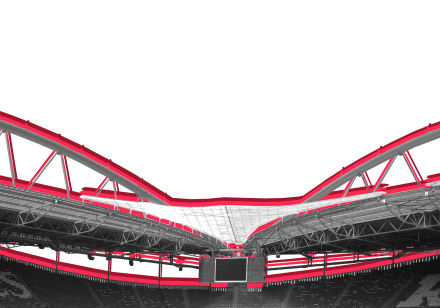 Football stadium in red outline