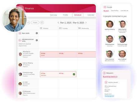 Screenshot to demonstrate workforce management capabilities within People First platform